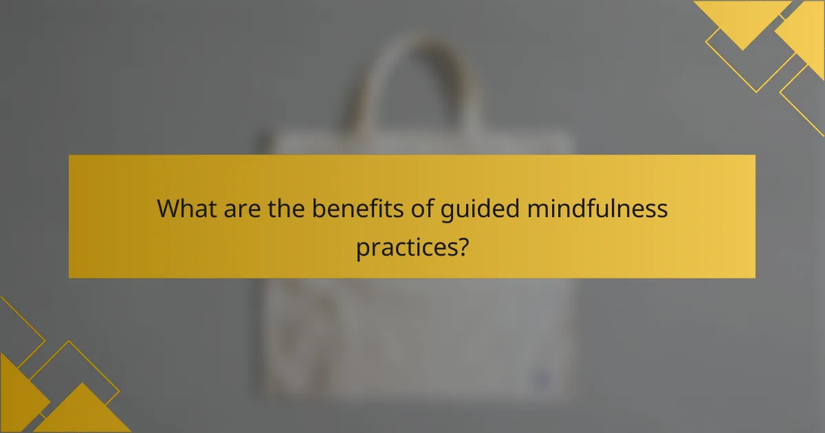 What are the benefits of guided mindfulness practices?